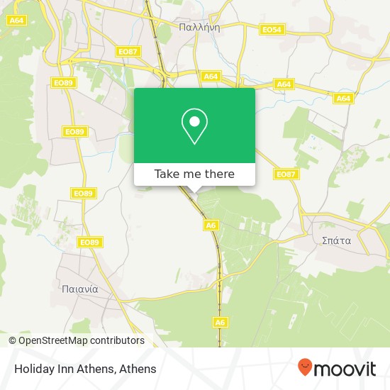 Holiday Inn Athens map