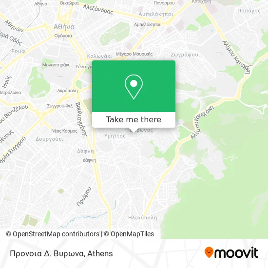 Προνοια Δ. Βυρωνα map