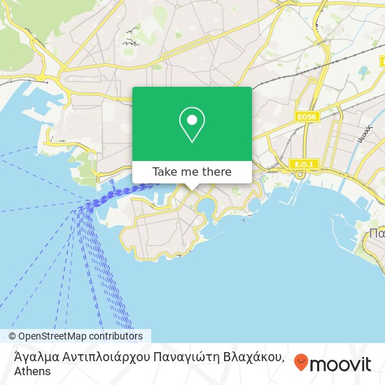 Άγαλμα Αντιπλοιάρχου Παναγιώτη Βλαχάκου map