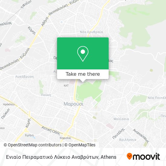 Ενιαίο Πειραματικό Λύκειο Αναβρύτων map