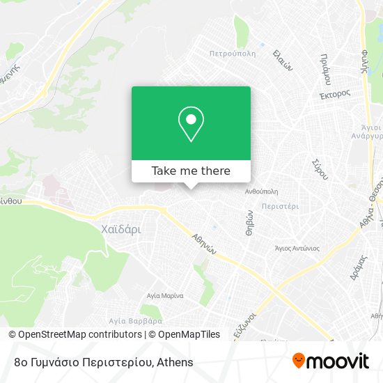 8ο Γυμνάσιο Περιστερίου map