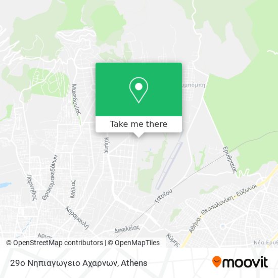 29ο Νηπιαγωγειο Αχαρνων map