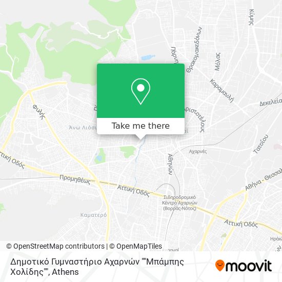 Δημοτικό Γυμναστήριο Αχαρνών ""Μπάμπης Χολίδης"" map