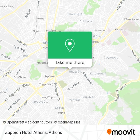 Zappion Hotel Athens map