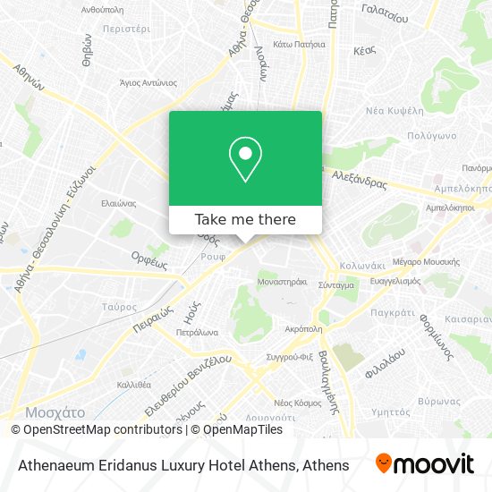Athenaeum Eridanus Luxury Hotel Athens map