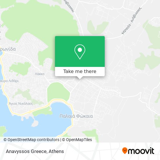 Anavyssos Greece map