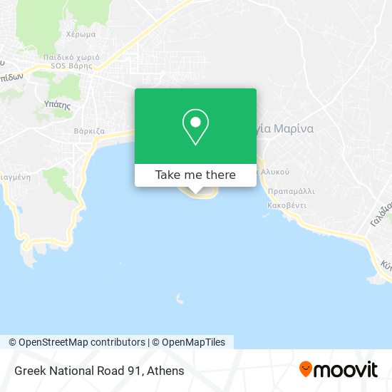 Greek National Road 91 map
