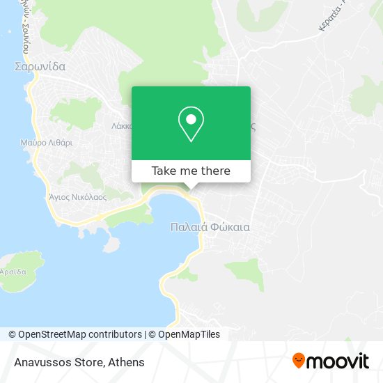 Anavussos Store map