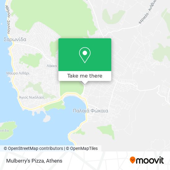 Mulberry's Pizza map