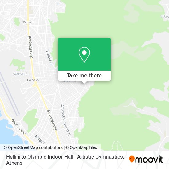 Helliniko Olympic Indoor Hall - Artistic Gymnastics map