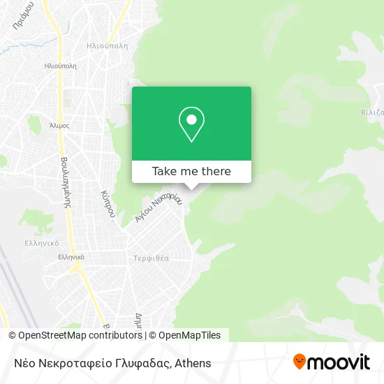 Νέο Νεκροταφείο Γλυφαδας map