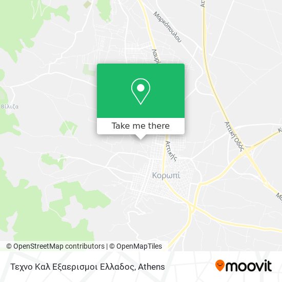 Τεχνο Καλ Εξαερισμοι Ελλαδος map