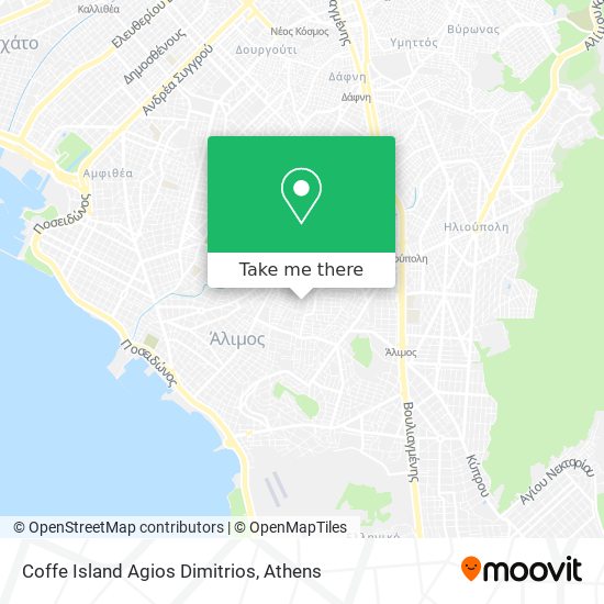 Coffe Island Agios Dimitrios map