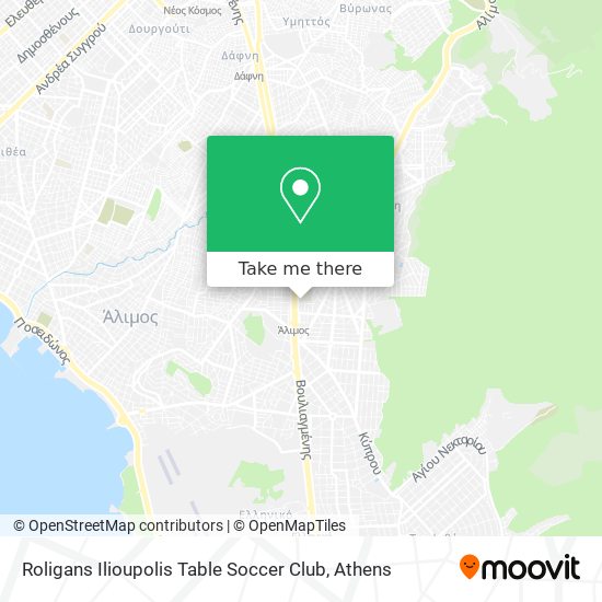 Roligans Ilioupolis Table Soccer Club map