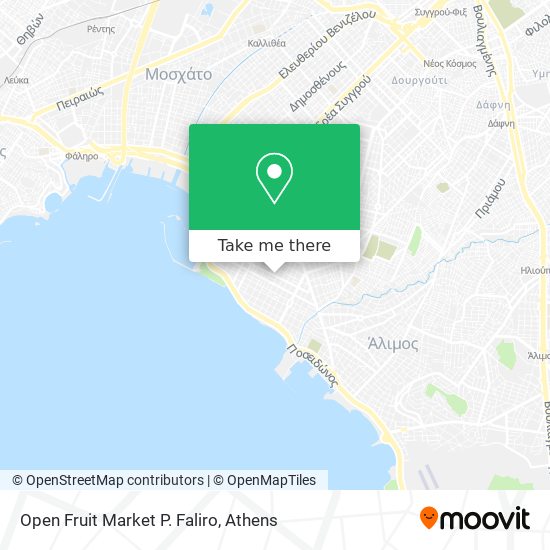 Open Fruit Market P. Faliro map