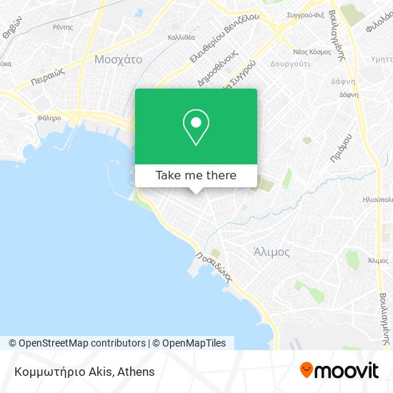 Κομμωτήριο Akis map