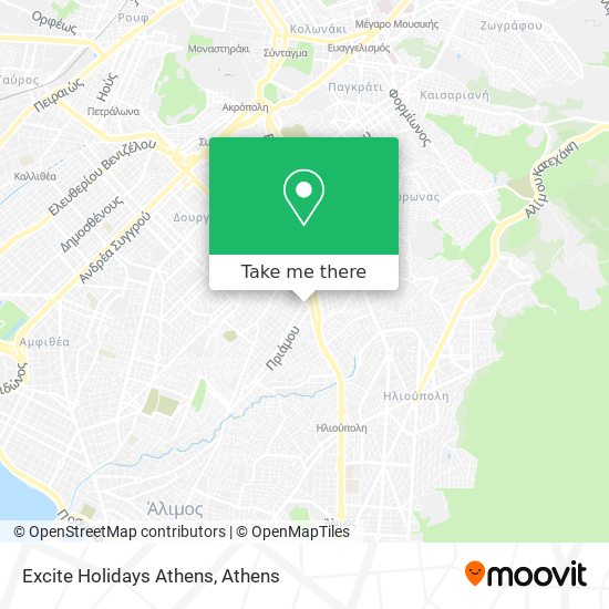 Excite Holidays Athens map