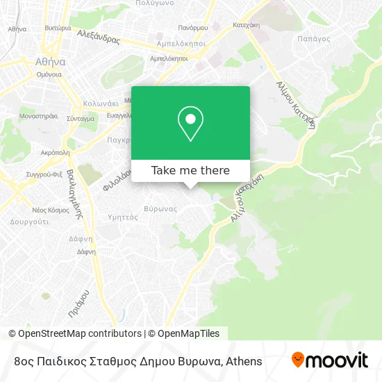 8ος Παιδικος Σταθμος Δημου Βυρωνα map