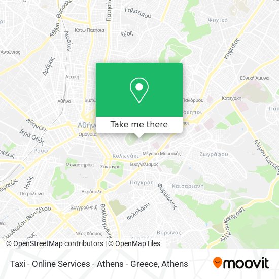 Taxi - Online Services - Athens - Greece map