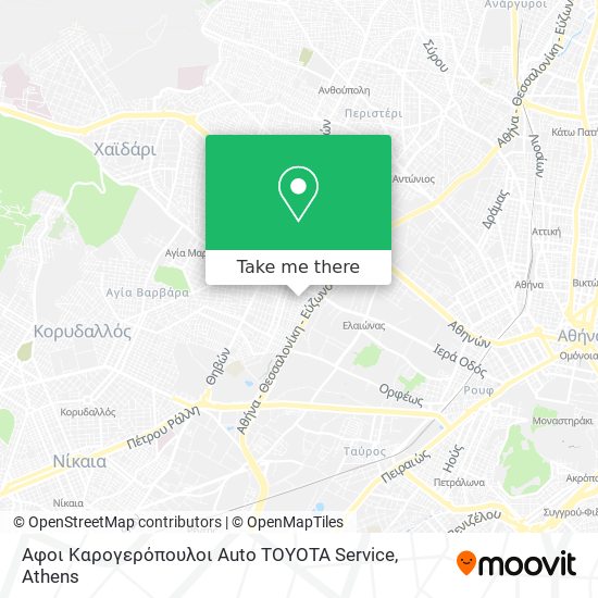 Αφοι Καρογερόπουλοι Auto TOYOTA Service map