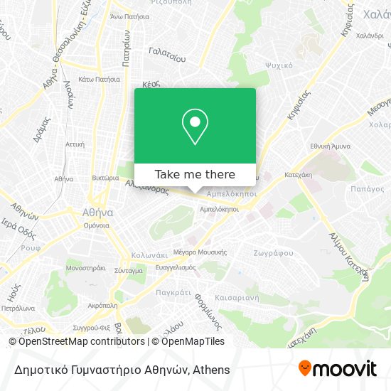 Δημοτικό Γυμναστήριο Αθηνών map