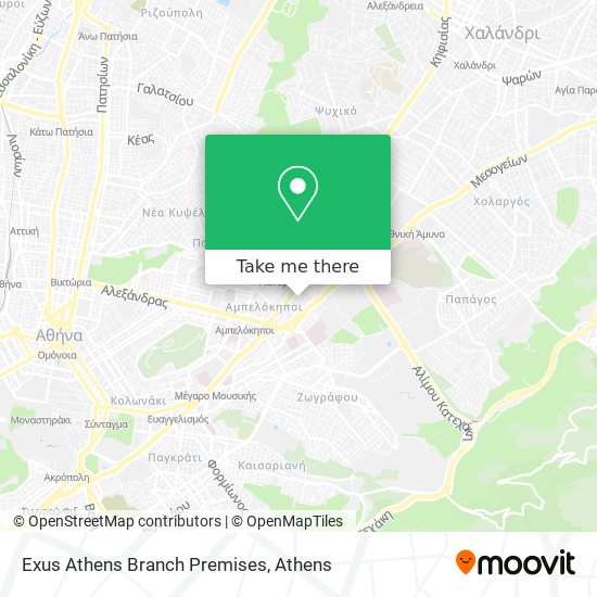 Exus Athens Branch Premises map