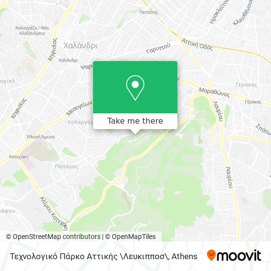 Τεχνολογικό Πάρκο Αττικής \Λευκιπποσ\ map