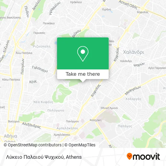 Λύκειο Παλαιού Ψυχικού map