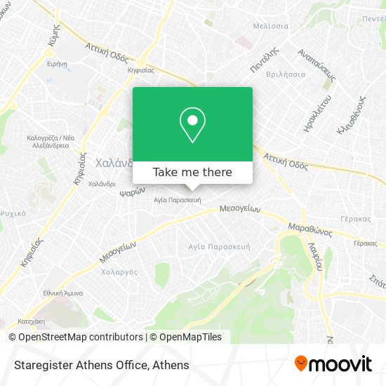 Staregister Athens Office map