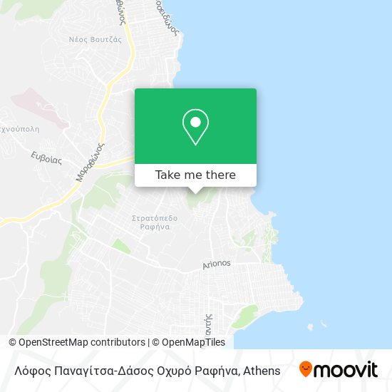 Λόφος Παναγίτσα-Δάσος Οχυρό Ραφήνα map