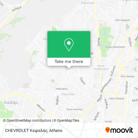 CHEVROLET Κεφαλάς map