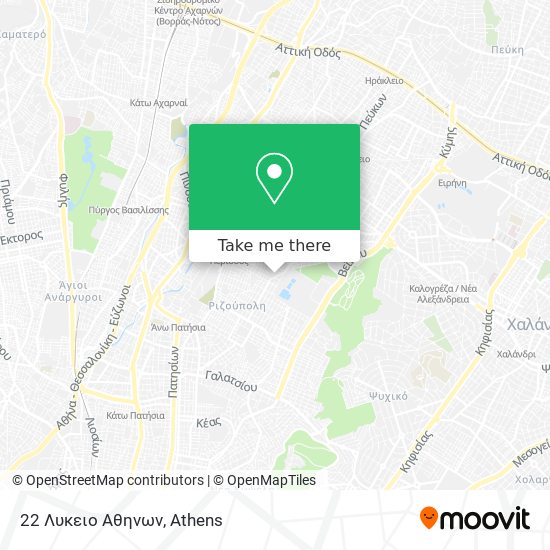 22 Λυκειο Αθηνων map