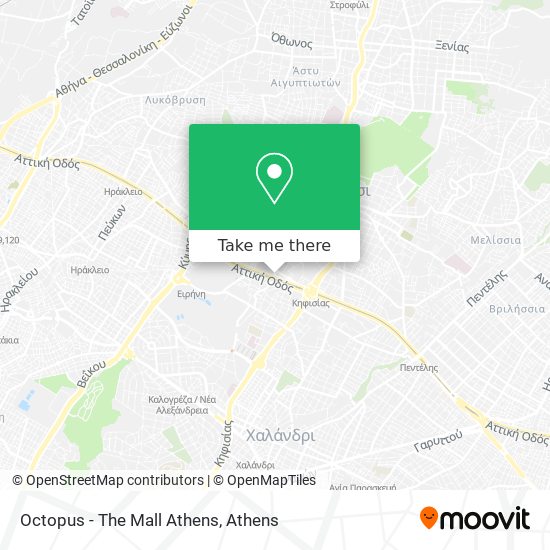 Octopus - The Mall Athens map