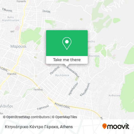 Κτηνιάτρικο Κέντρο Γέρακα map