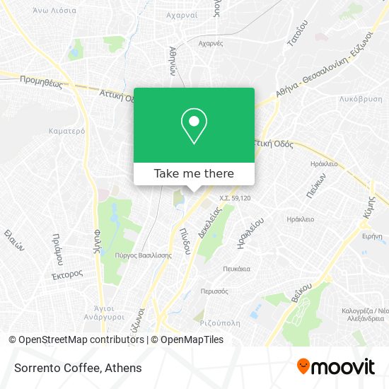 Sorrento Coffee map