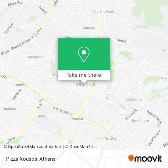 Pizza Xousos map