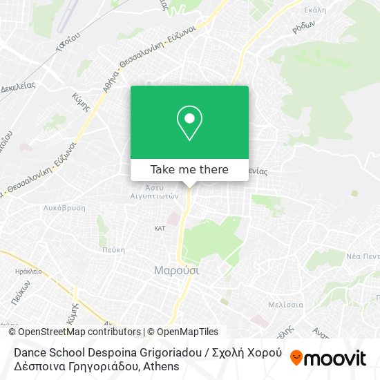 Dance School Despoina Grigoriadou / Σχολή Χορού Δέσποινα Γρηγοριάδου map
