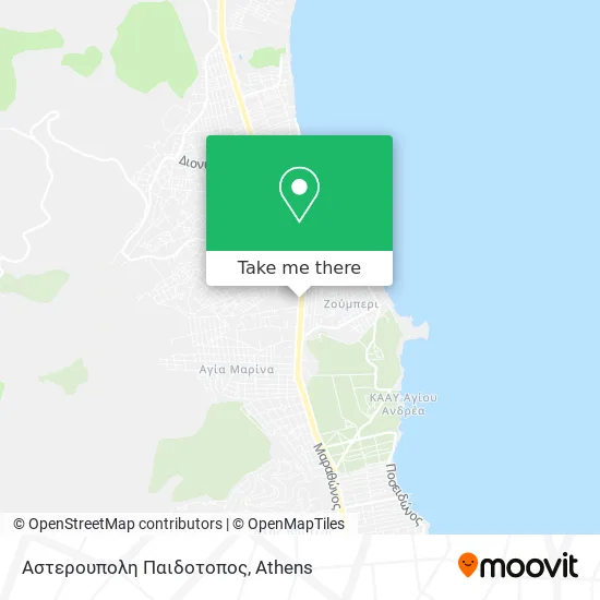 Αστερουπολη Παιδοτοπος map