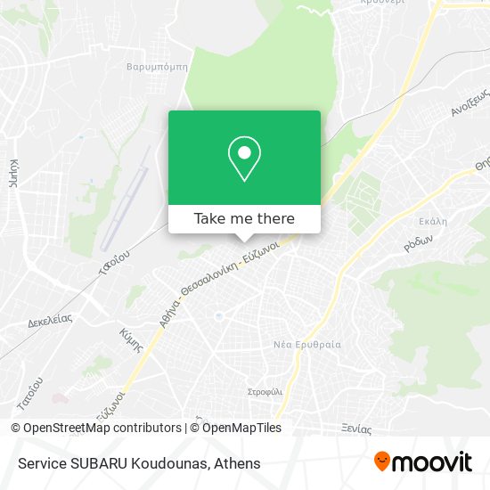 Service SUBARU Koudounas map