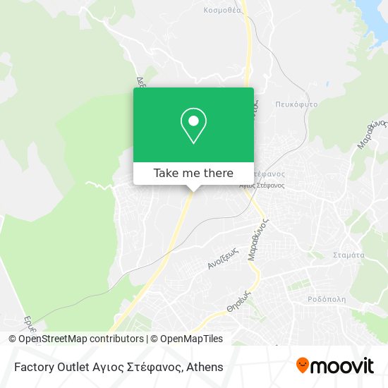 Factory Outlet Αγιος Στέφανος map