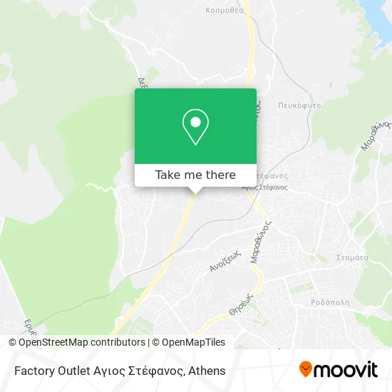 Factory Outlet Αγιος Στέφανος map