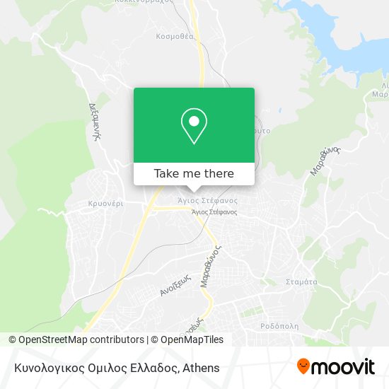 Κυνολογικος Ομιλος Ελλαδος map
