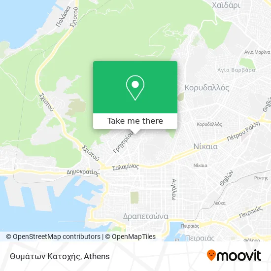 Θυμάτων Κατοχής map