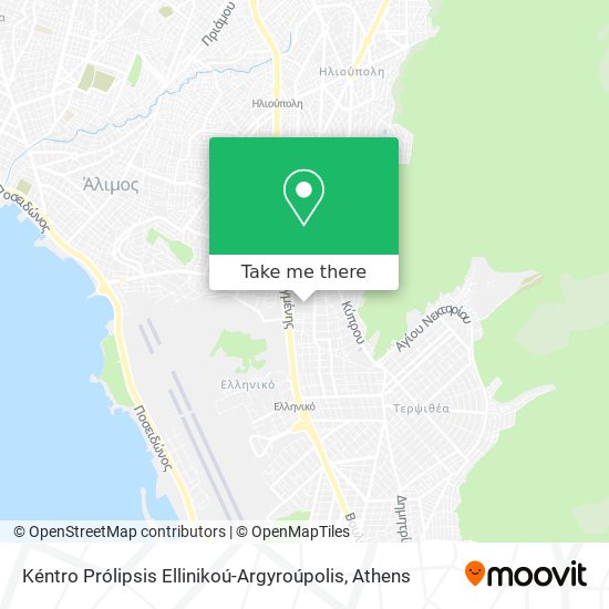 Kéntro Prólipsis Ellinikoú-Argyroúpolis map