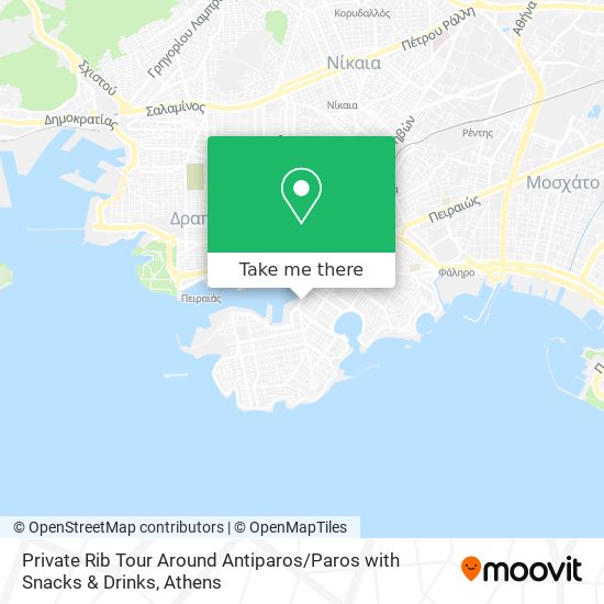 Private Rib Tour Around Antiparos / Paros with Snacks & Drinks map
