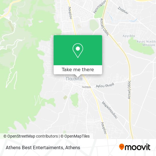 Athens Best Entertaiments map