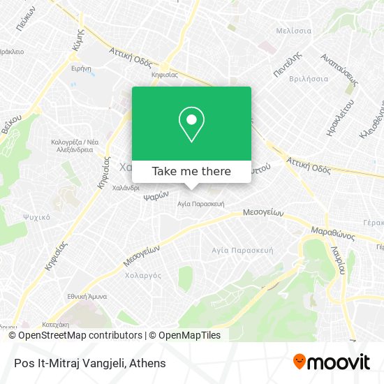 Pos It-Mitraj Vangjeli map