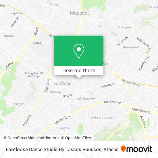 Footloose Dance Studio By Tassos Roussos map