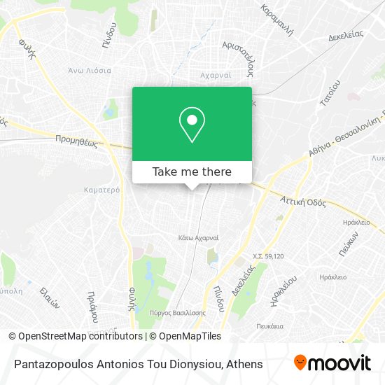 Pantazopoulos Antonios Tou Dionysiou map