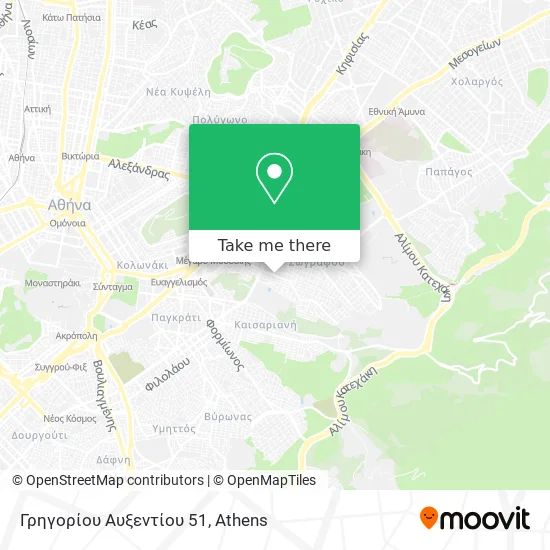 Γρηγορίου Αυξεντίου 51 map